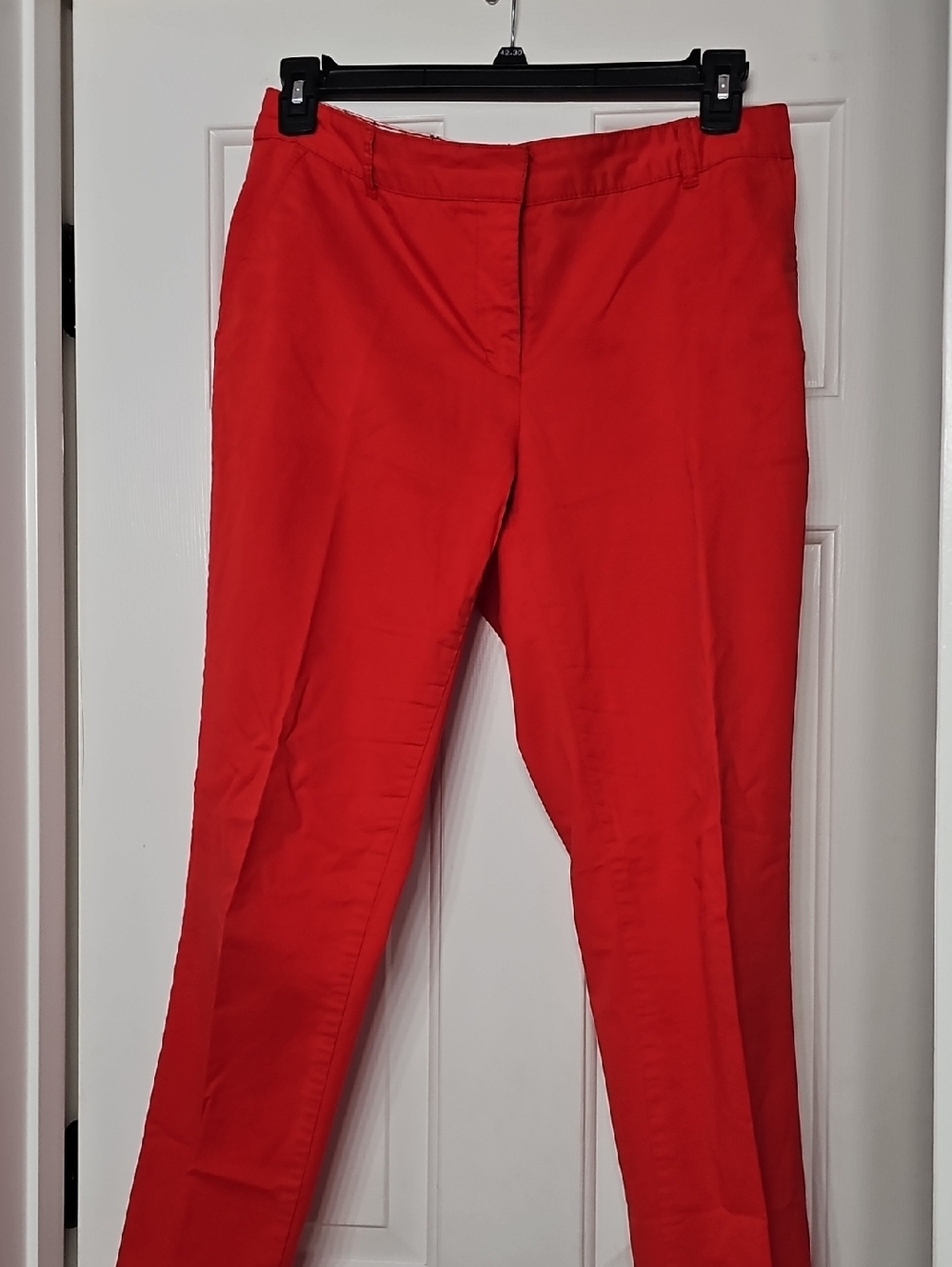Bass Red Straight-Leg Trousers